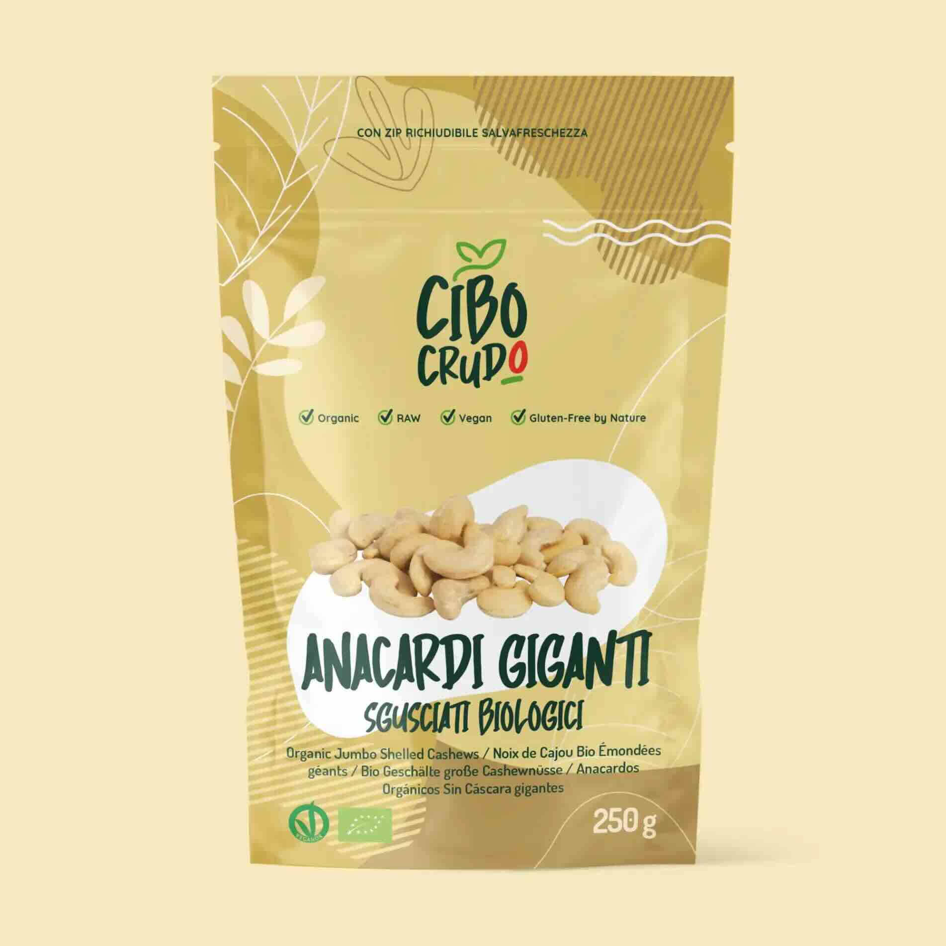 Anacardi Sgusciati Crudi Bio - Raw Organic - 250 gr